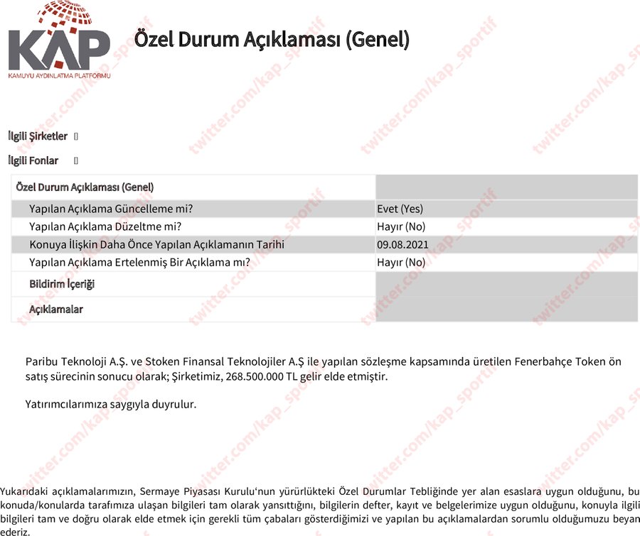 Fenerbahçe, ‘token’ ön satışından 268,5 milyon elde etti